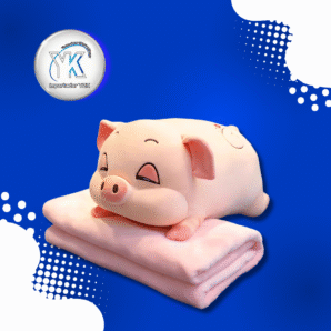 PELUCHE 2 EN 1 CON MANTA EN FORMA DE CERDITO