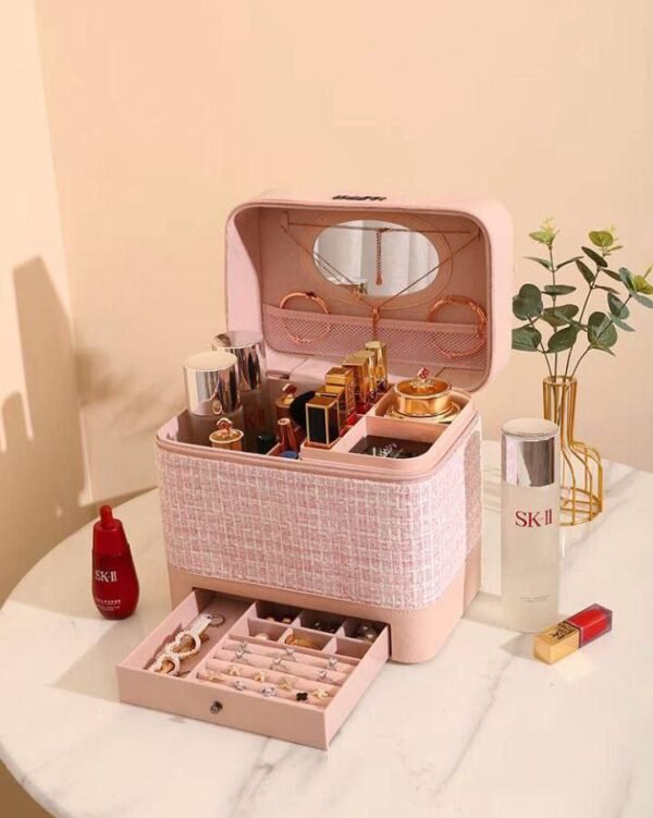 ORGANIZADOR DE COSMETICOS MALETA DE DOBLE CAPA - Imagen 4