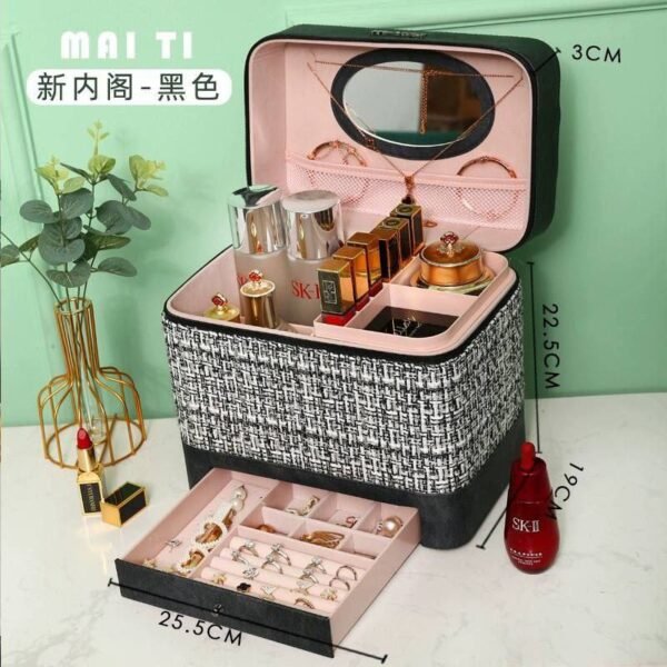 ORGANIZADOR DE COSMETICOS MALETA DE DOBLE CAPA - Imagen 3