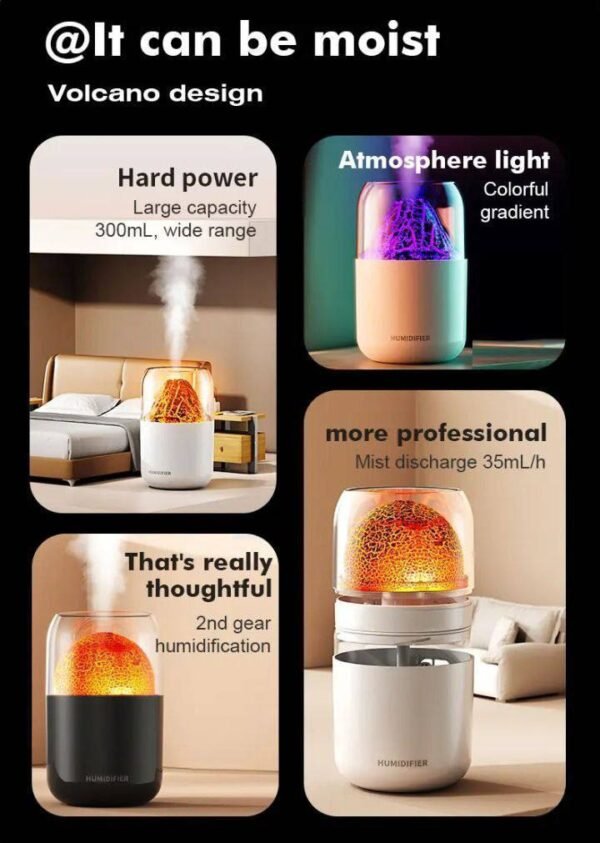 HUMIDIFICADOR EN FORMA DE VOLCAN - Imagen 3